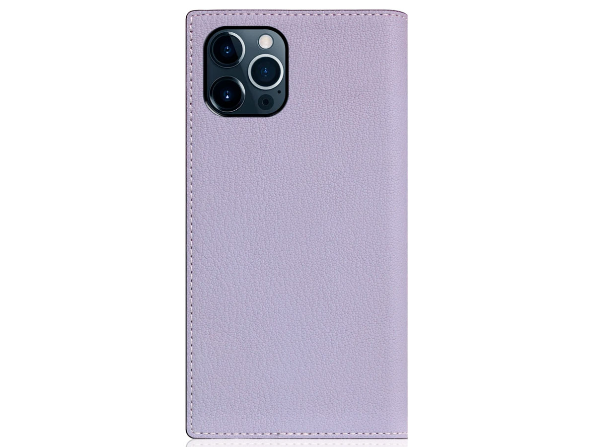 SLG Design D9 Chevere Sully Leer Paars - iPhone 12/12 Pro hoesje