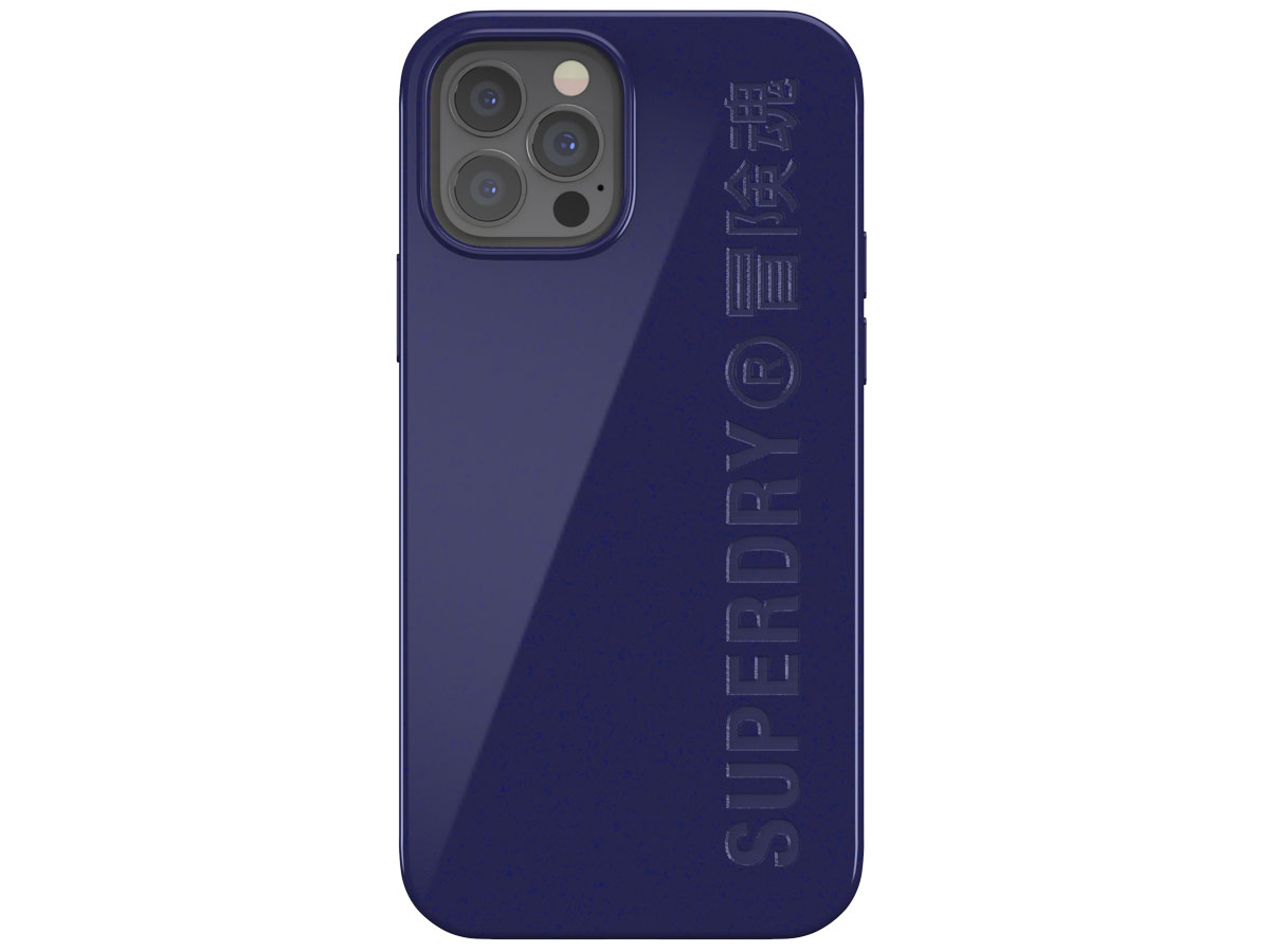 Superdry Bio Snap Case Blauw - iPhone 12/12 Pro hoesje