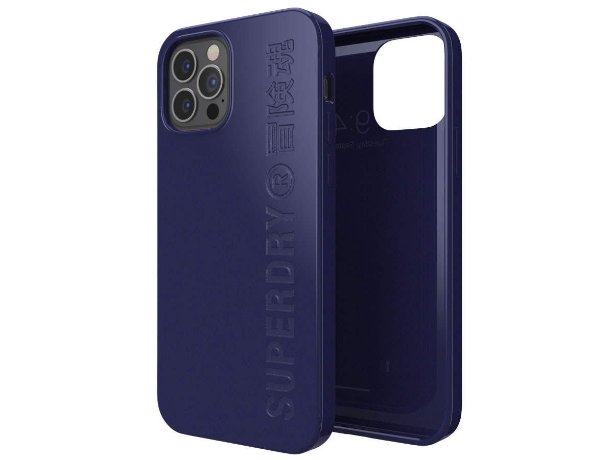 Superdry Bio Snap Case Blauw - iPhone 12/12 Pro hoesje