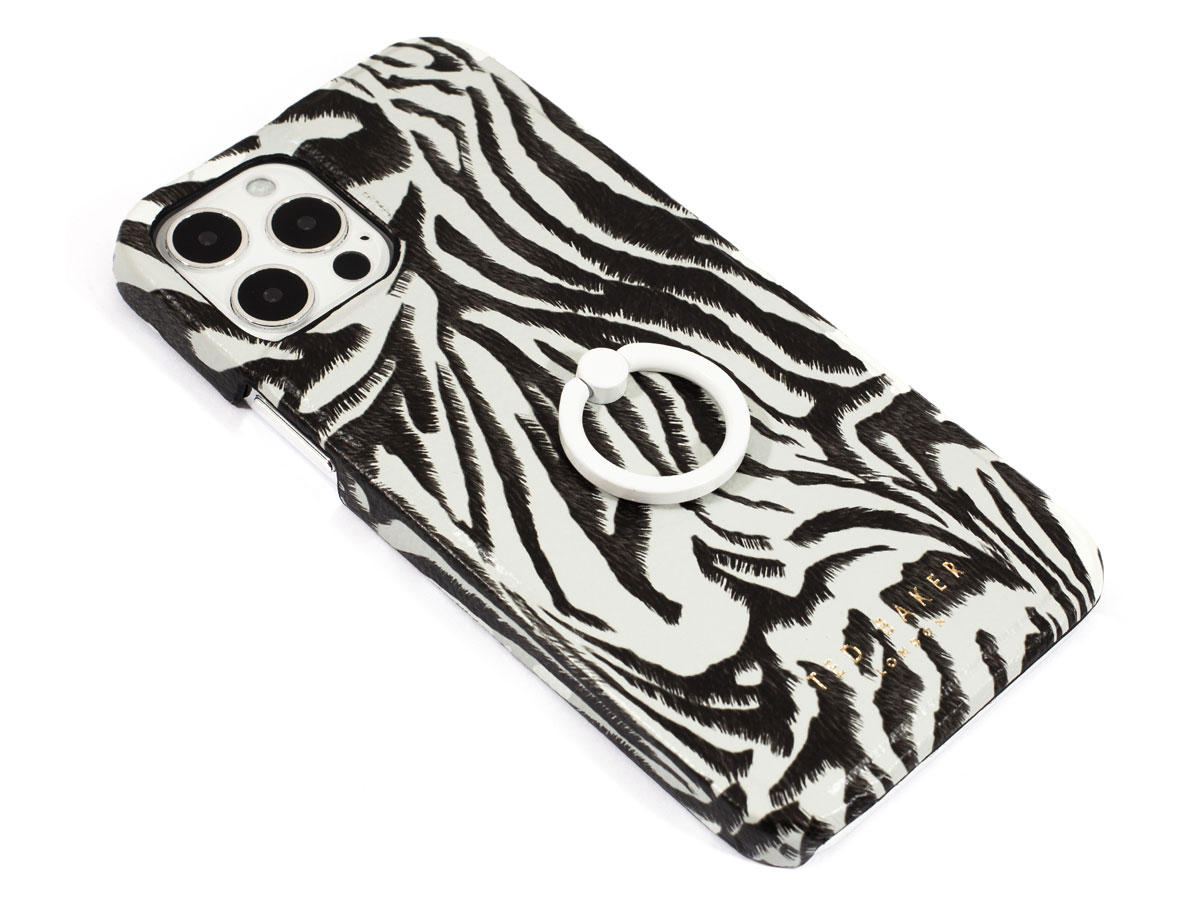 Ted Baker Croco Fingerloop Case Zebra - iPhone 12/12 Pro Hoesje