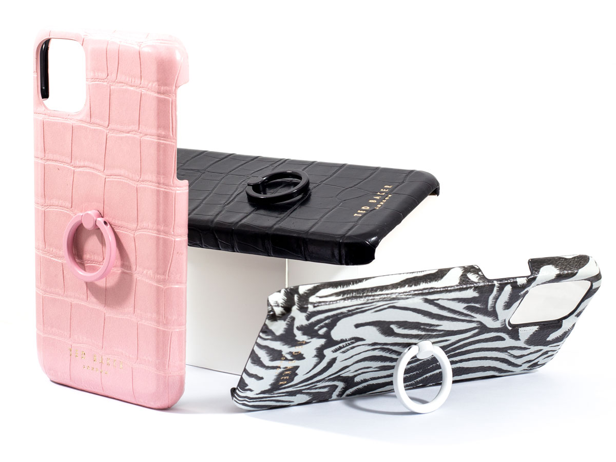 Flipper Virus Word gek Ted Baker Croco Case Zebra | iPhone 12/12 Pro hoesje