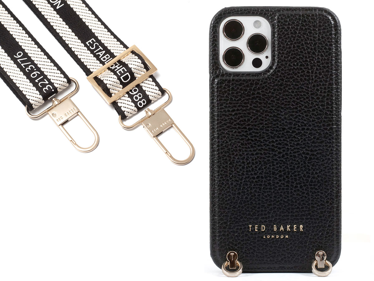 Ted Baker Crossbody Case Zwart - iPhone 12/12 Pro hoesje