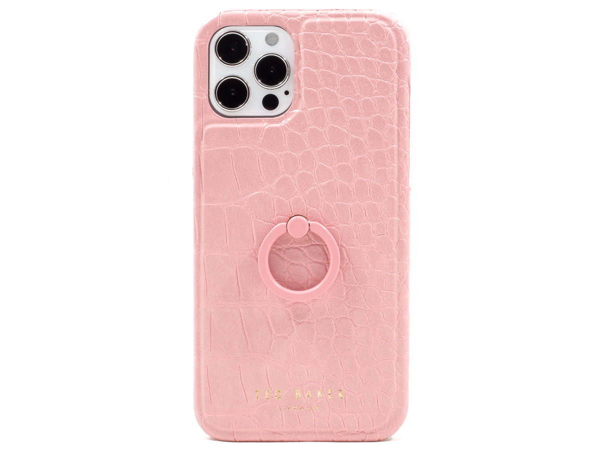 Caroline bewaker gerucht Ted Baker Croco Case Roze | iPhone 12/12 Pro hoesje