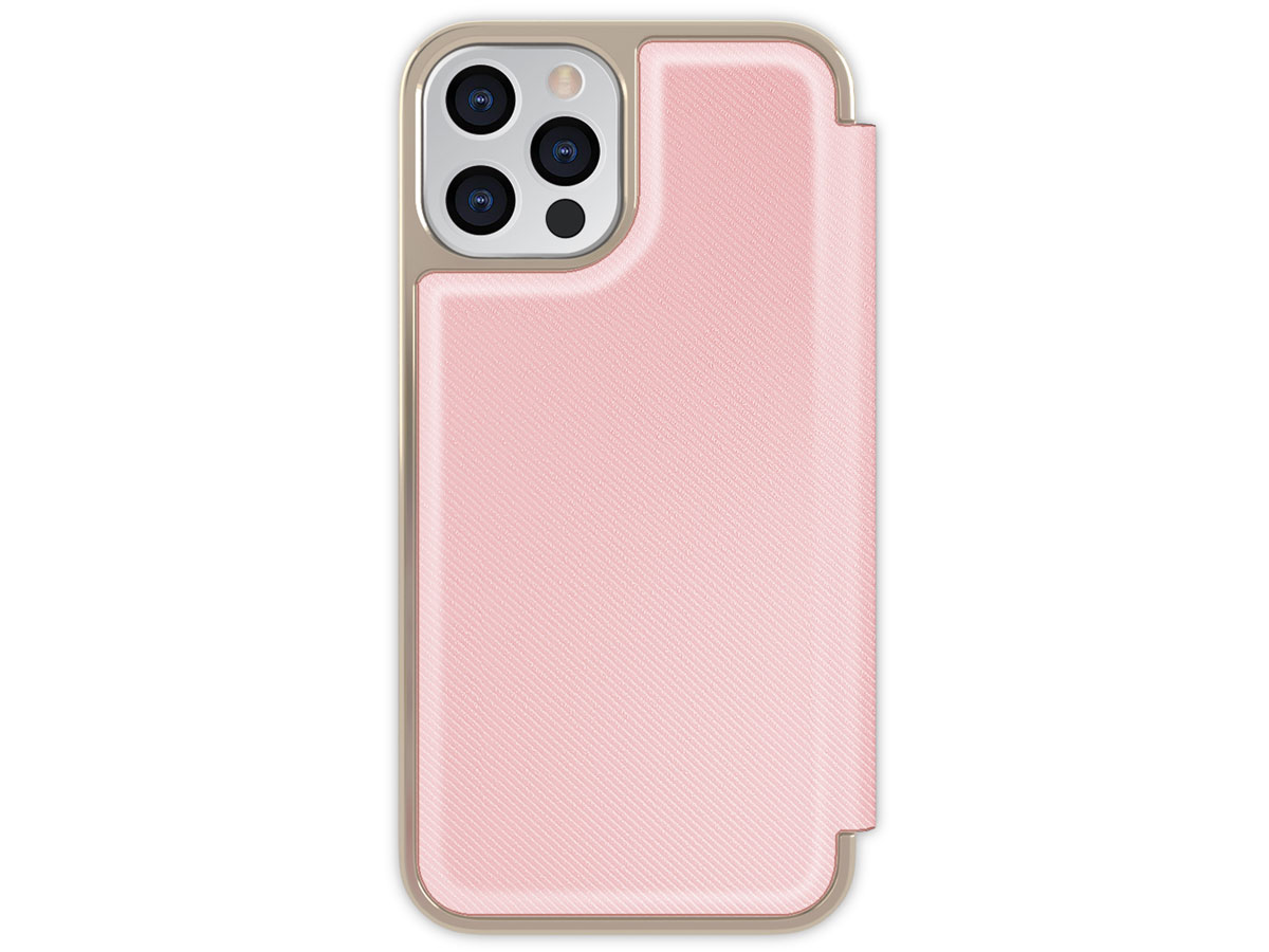 Ted Baker Magnolia Mirror Folio Case Roze - iPhone 12/12 Pro Hoesje