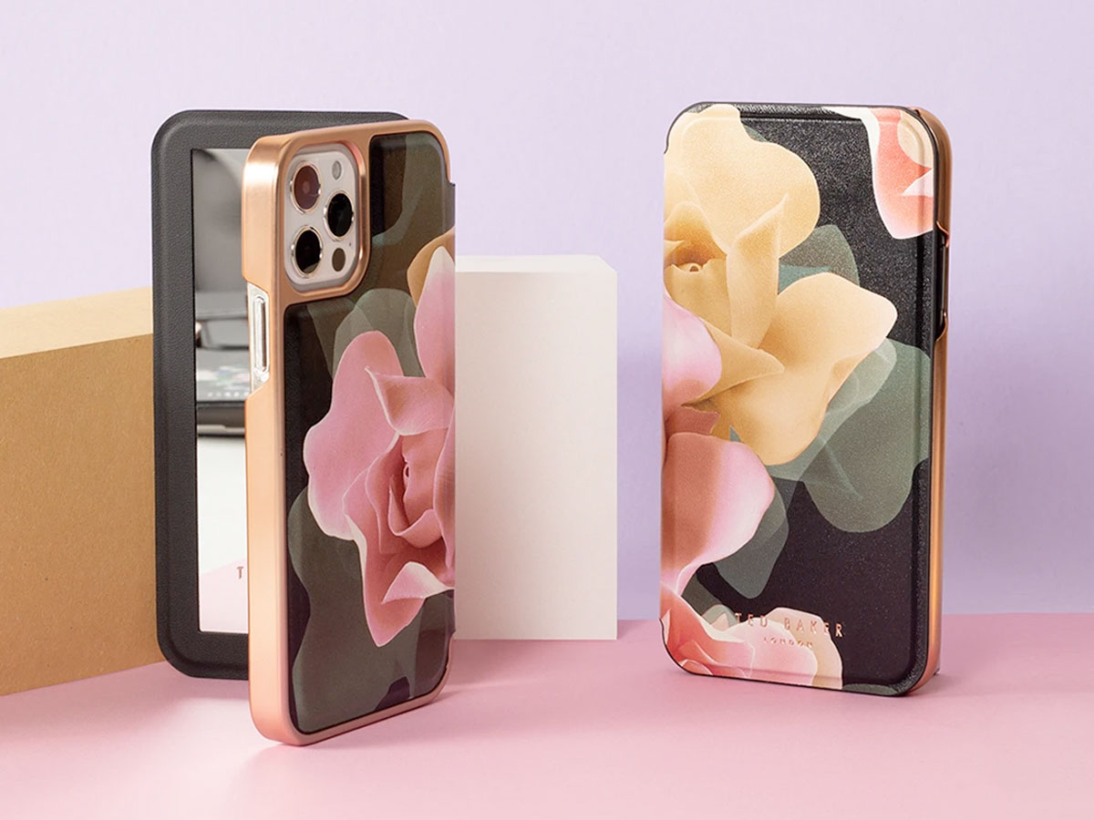 Ted Baker Porcelain Rose Mirror Folio Case - iPhone 12/12 Pro hoesje