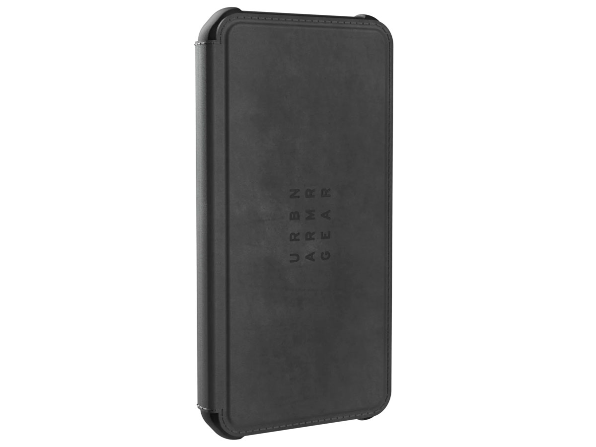 Urban Armor Gear Metropolis Leather Zwart - iPhone 12/12 Pro hoesje