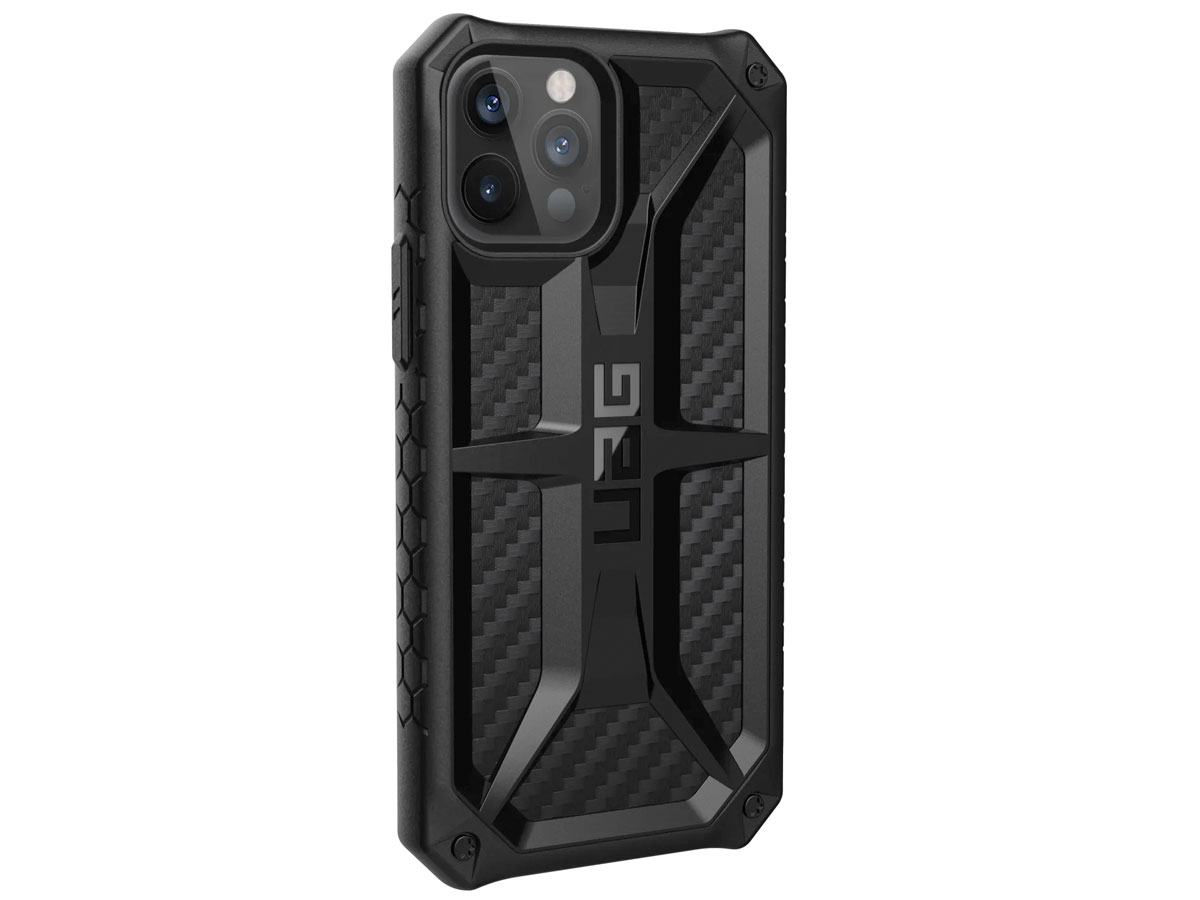 Urban Armor Gear Monarch Case Carbon - iPhone 12/12 Pro hoesje