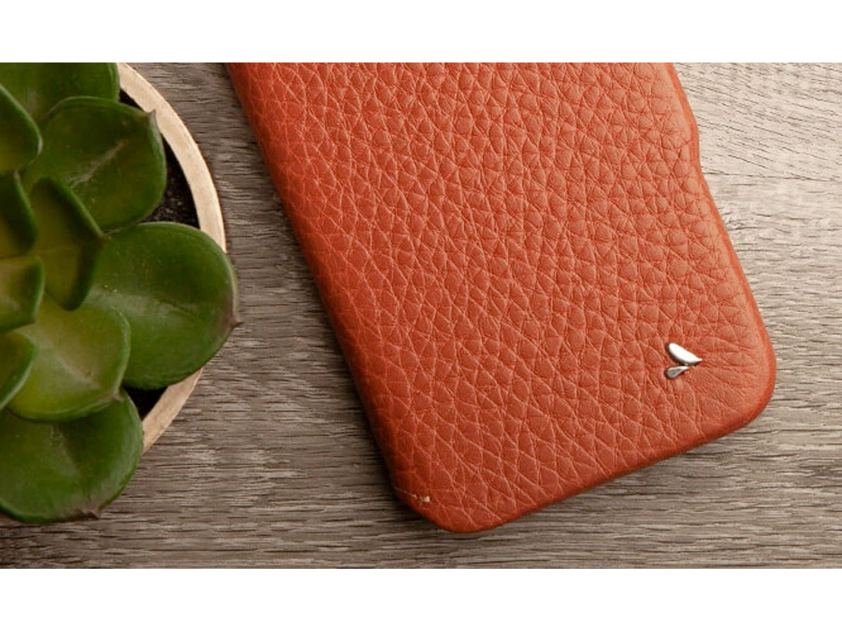 Vaja Folio MagSafe Leather Case Cognac - iPhone 12/12 Pro Hoesje Leer