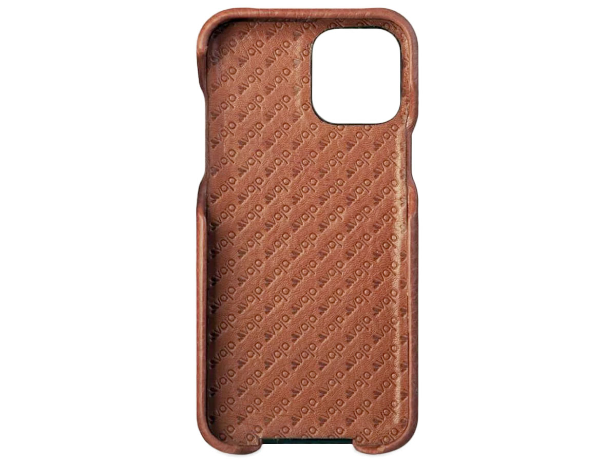 Vaja Grip Leather Case Cognac - iPhone 12/12 Pro Hoesje Leer