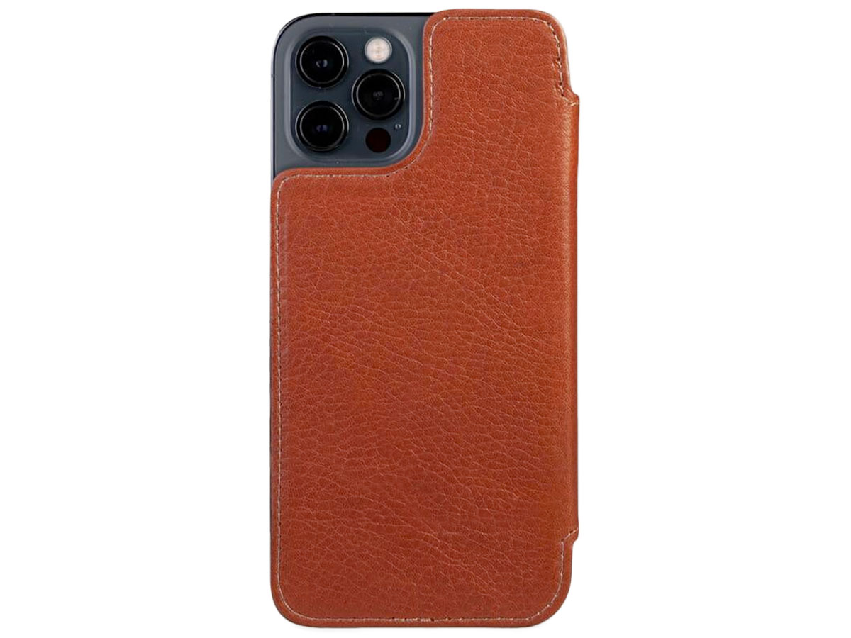 Vaja Nuova Pelle MagSafe Leather Case Cognac - iPhone 12/12 Pro Hoesje