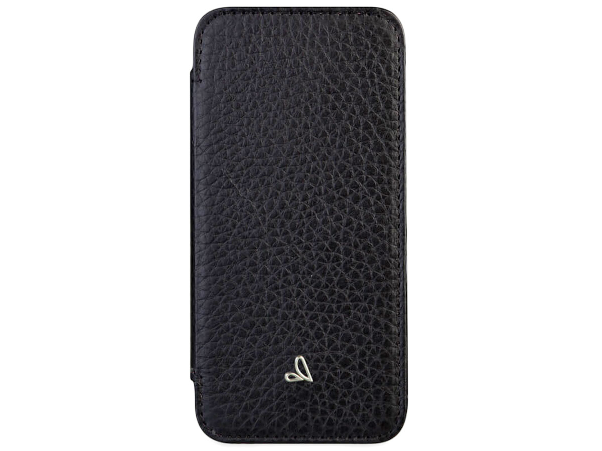 Vaja Nuova Pelle MagSafe Leather Case Zwart - iPhone 12/12 Pro Hoesje