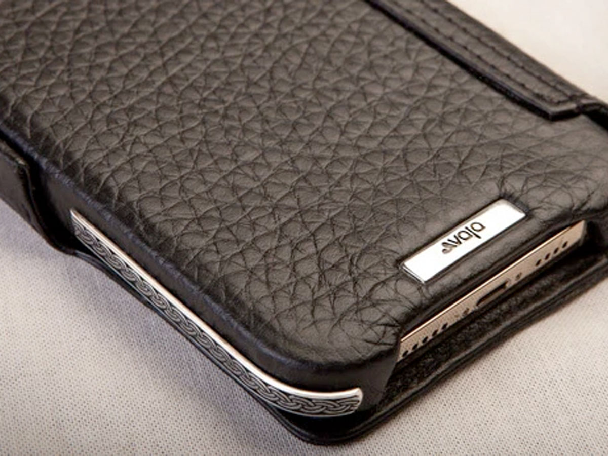 Vaja Silver MagSafe Wallet Valiant - Leren iPhone 12/12 Pro Hoesje met Zilver