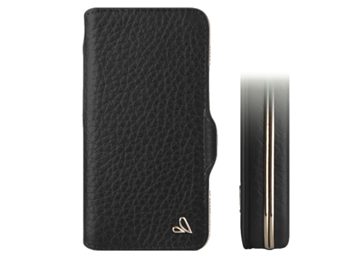 Vaja Silver MagSafe Wallet Valiant - Leren iPhone 12/12 Pro Hoesje met Zilver