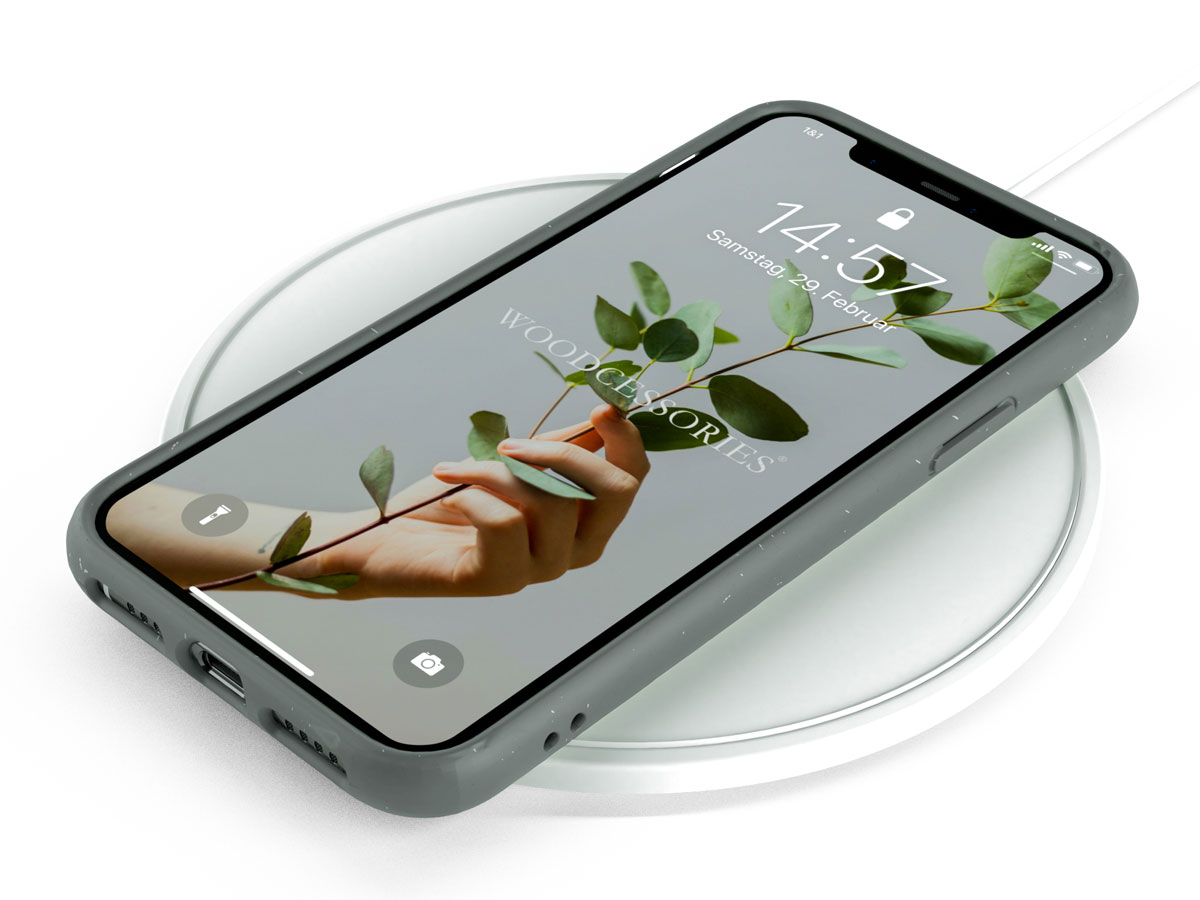 Woodcessories Bio Case Grijs - Eco iPhone 12/12 Pro hoesje