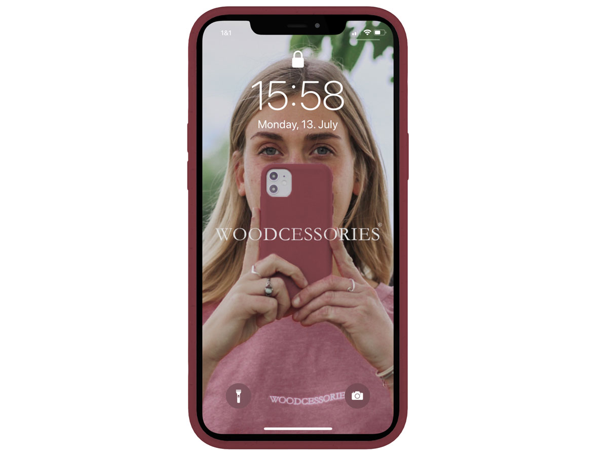 Woodcessories Bio Case Rood - Eco iPhone 12/12 Pro hoesje