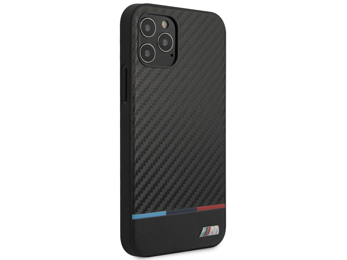 BMW M Sport Tricolor Carbon Case - iPhone 12 Pro Max hoesje