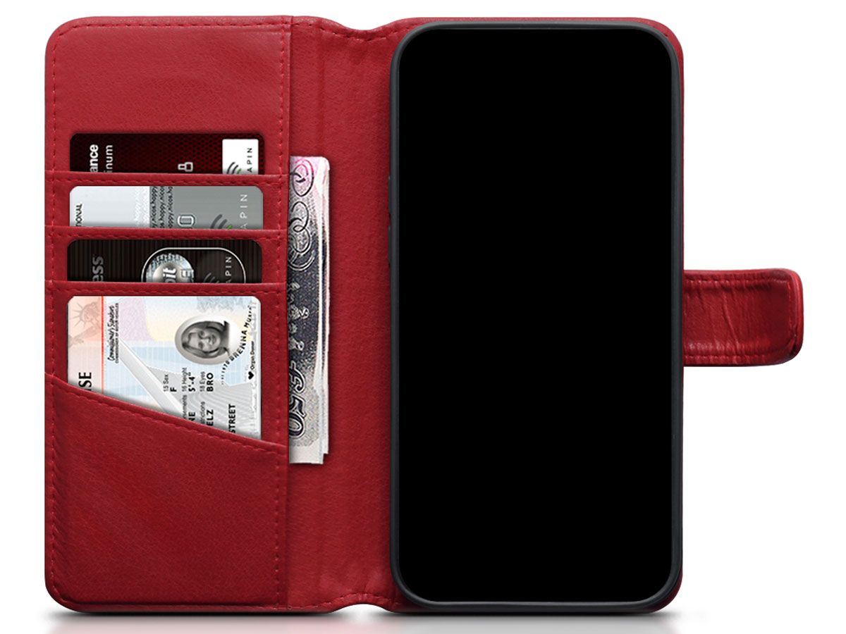 CaseBoutique Leather Wallet Rood Leer - iPhone 12 Pro Max hoesje