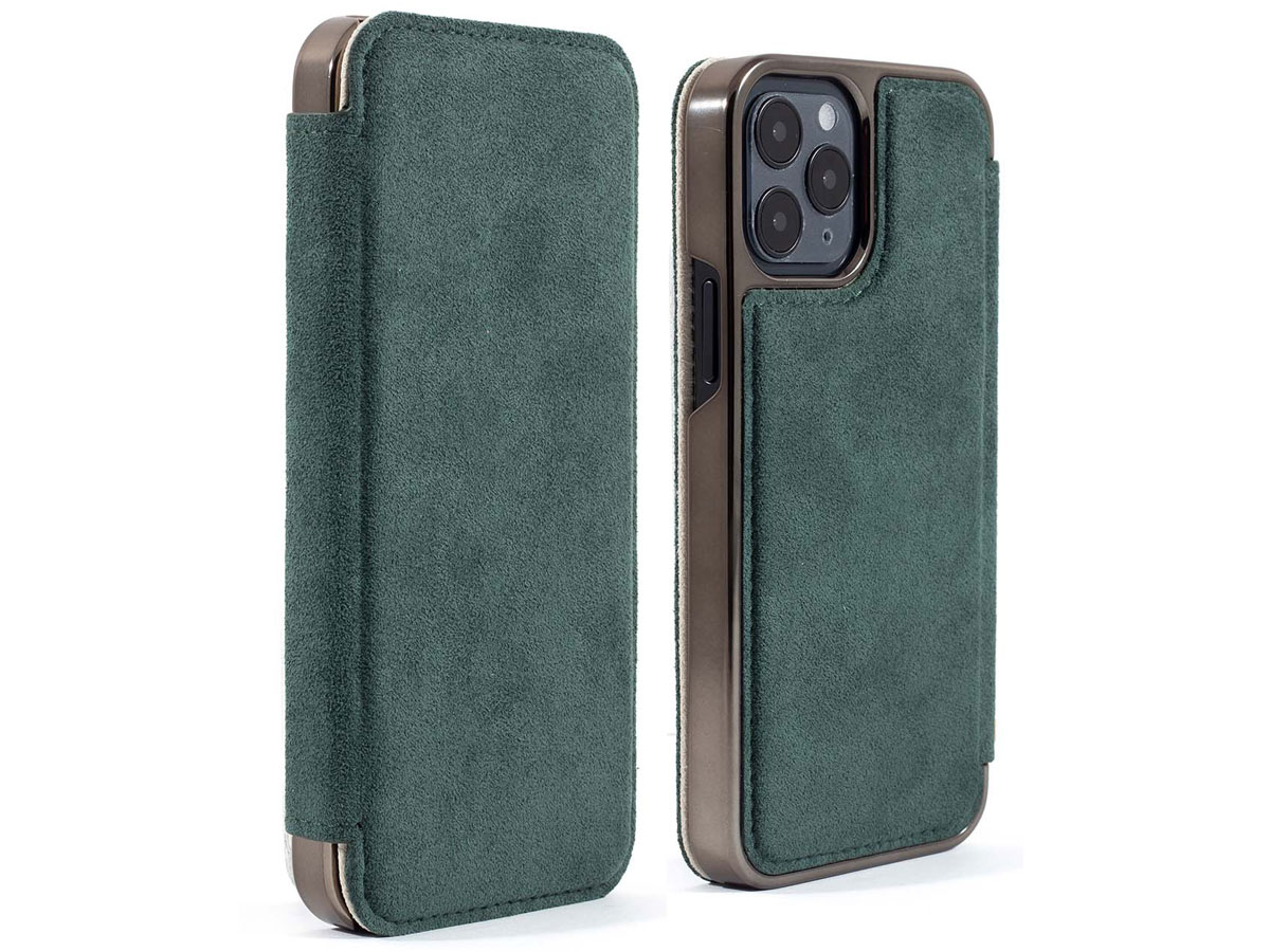 Greenwich Blake Alcantara Folio Sage - iPhone 12 Pro Max Hoesje