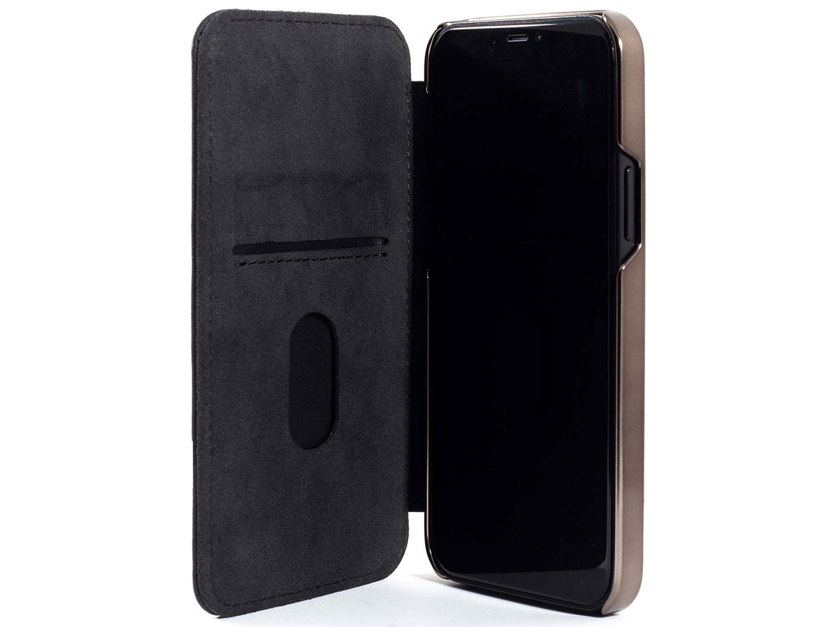 Greenwich Blake Leather Folio Burnt Oak - iPhone 12 Pro Max Hoesje