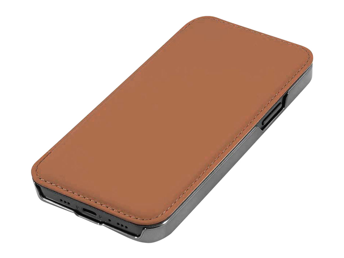 Greenwich Blake Leather Folio Saddle - iPhone 12 Pro Max Hoesje