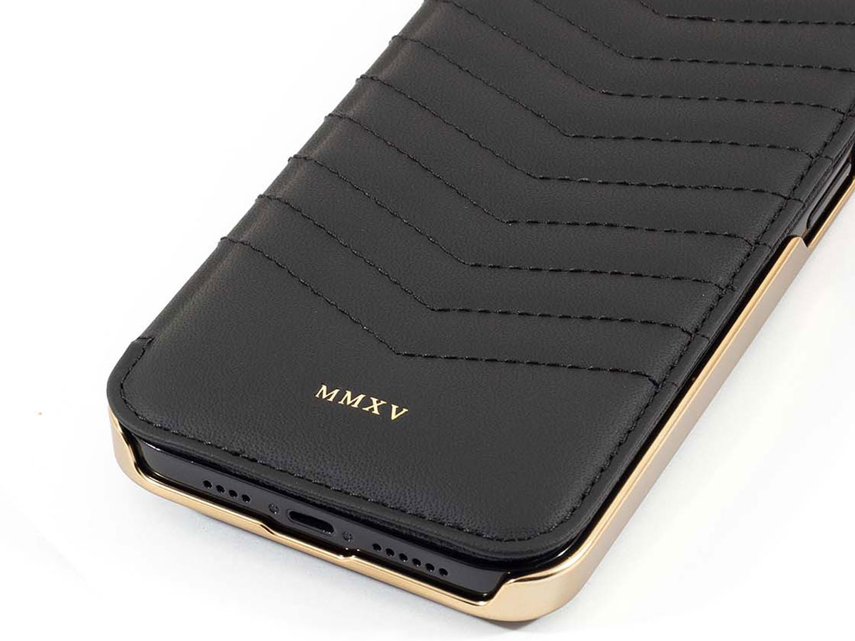 Greenwich Portland MagSafe Folio Beluga/Gold - iPhone 12 Pro Max Hoesje