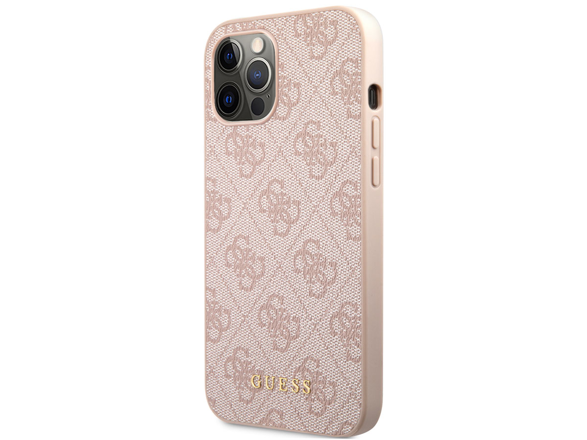 Guess 4G Monogram Case Roze - iPhone 12 Pro Max hoesje