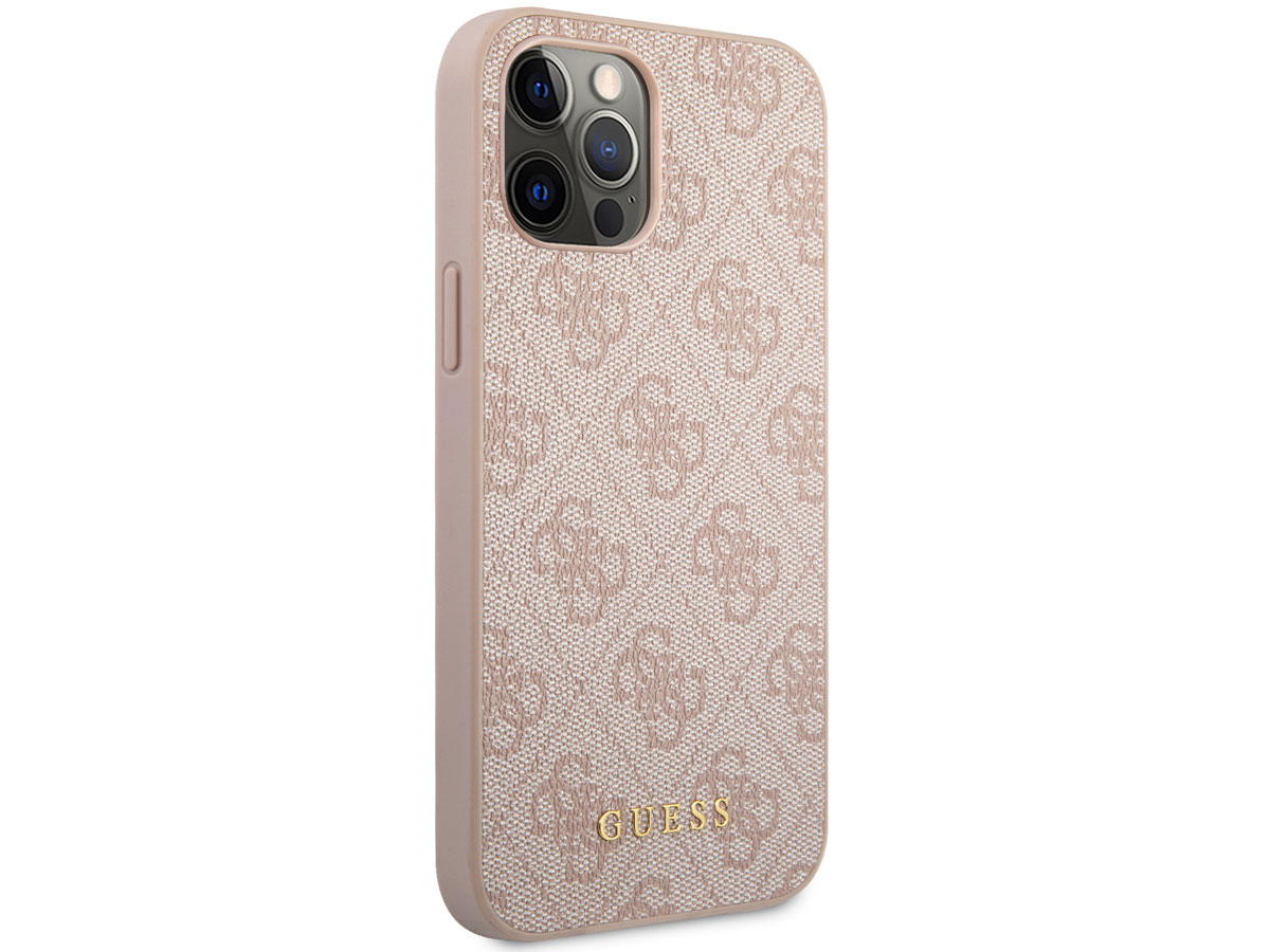 Guess 4G Monogram Case Roze - iPhone 12 Pro Max hoesje