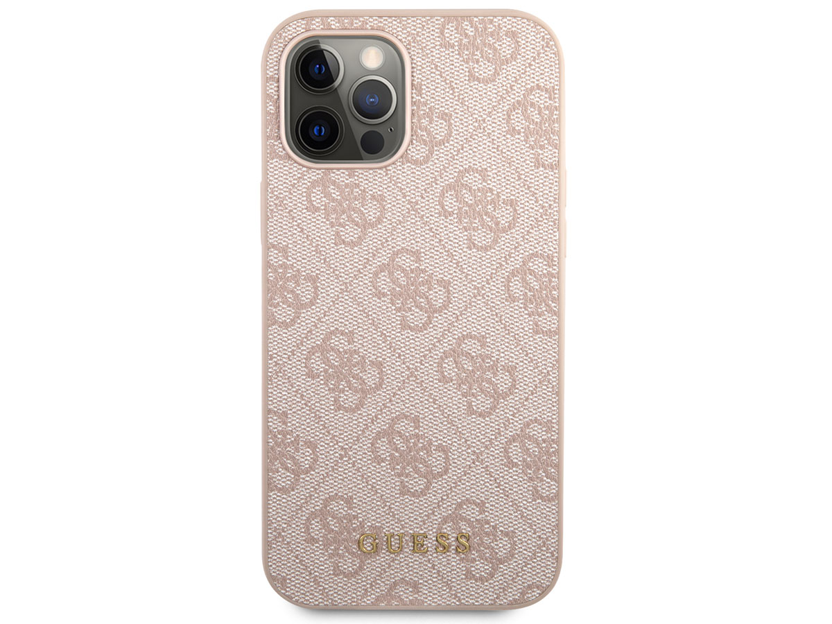 Guess 4G Monogram Case Roze - iPhone 12 Pro Max hoesje