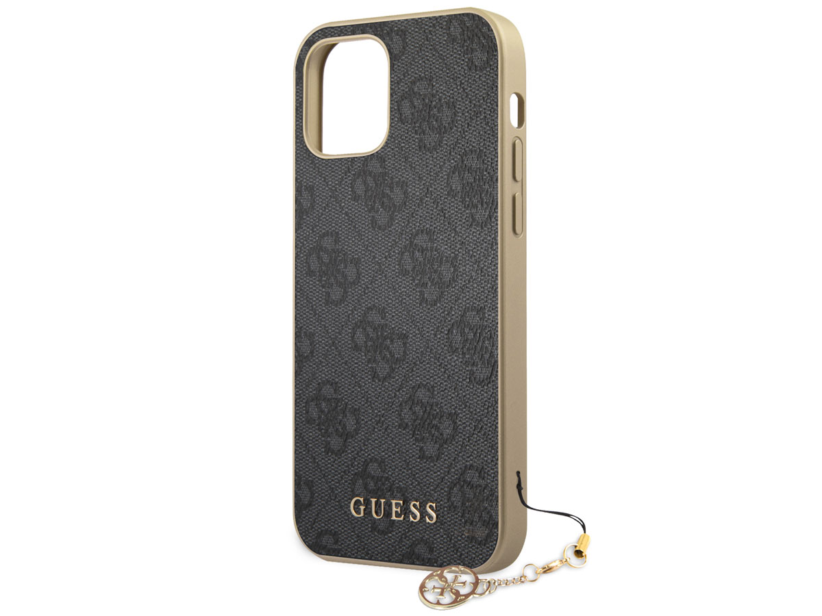 Guess 4G Monogram Charm Case Grijs - iPhone 12 Pro Max hoesje