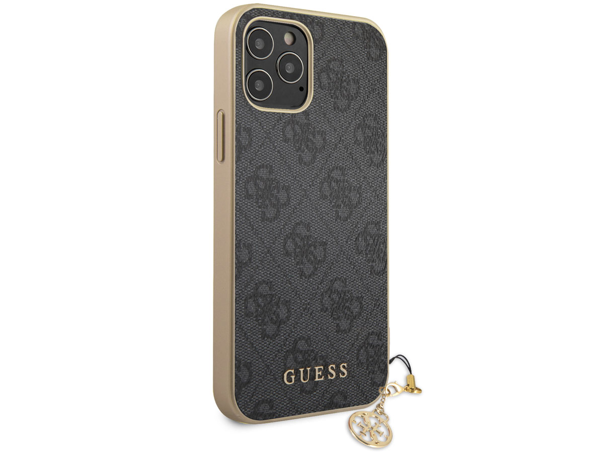 Guess 4G Monogram Charm Case Grijs - iPhone 12 Pro Max hoesje