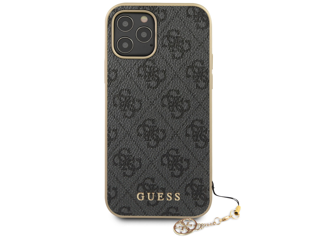 Guess 4G Monogram Charm Case Grijs - iPhone 12 Pro Max hoesje