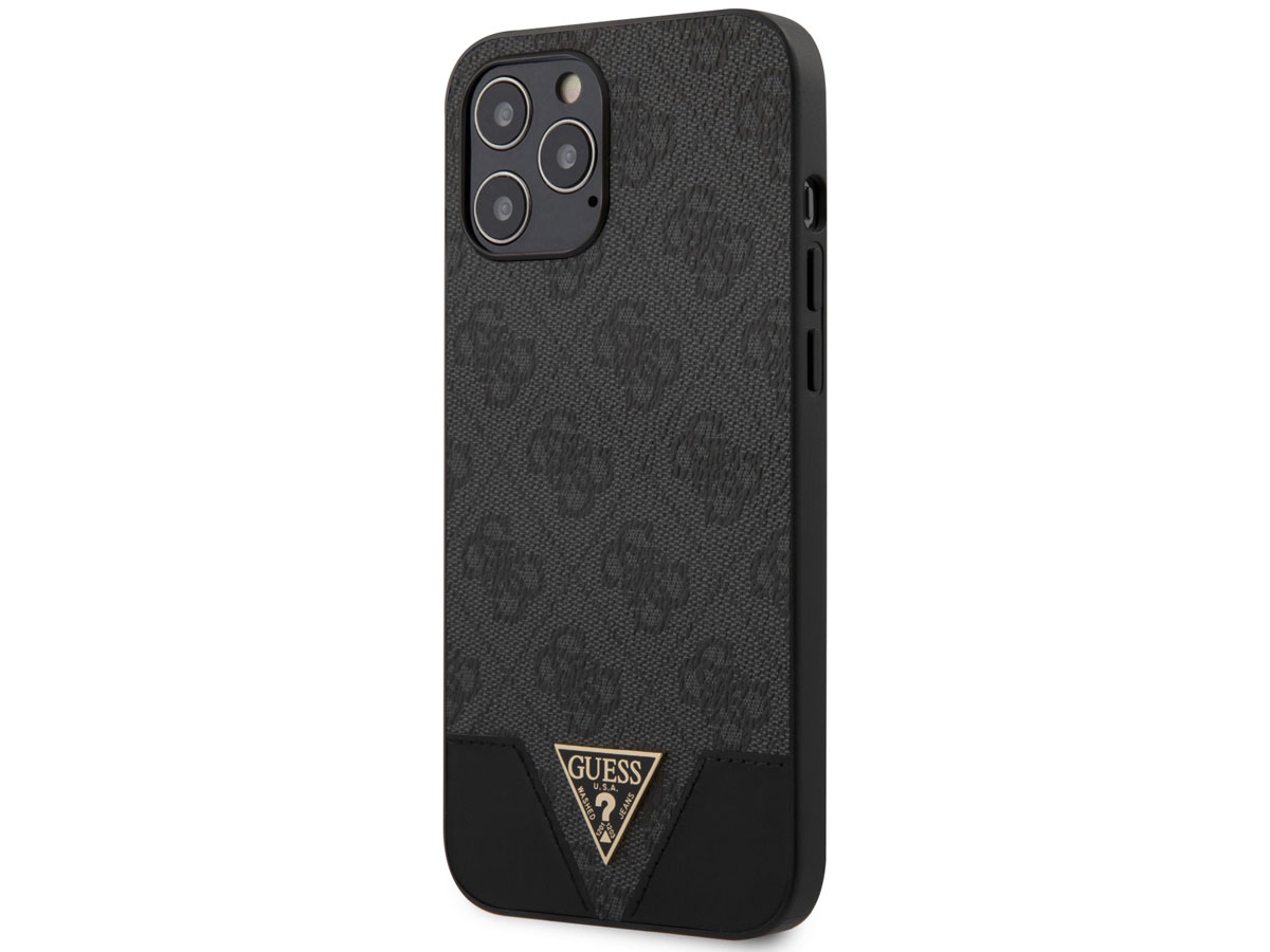 Guess 4G Triangle Case Grijs - iPhone 12 Pro Max hoesje