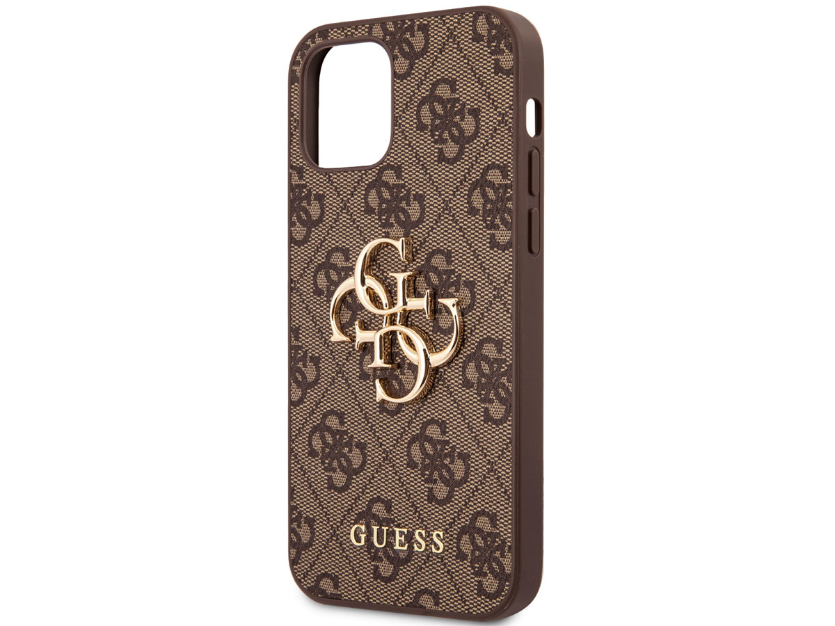 Guess Big 4G Monogram Case Bruin - iPhone 12 Pro Max hoesje