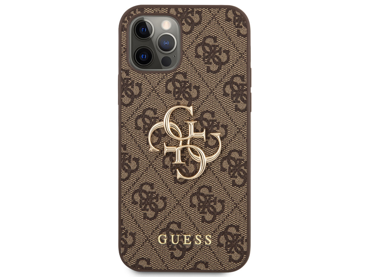 Guess Big 4G Monogram Case Bruin - iPhone 12 Pro Max hoesje