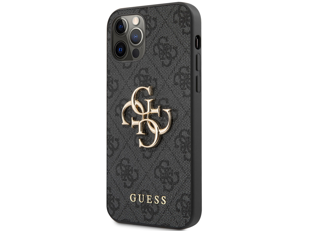 Guess Big 4G Monogram Case Grijs - iPhone 12 Pro Max hoesje