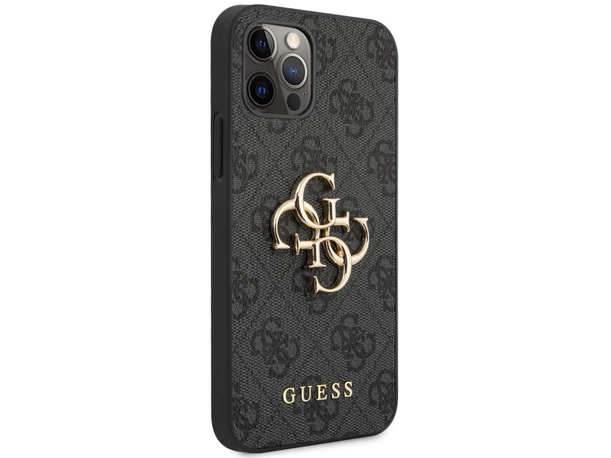 Guess Big 4G Monogram Case Grijs - iPhone 12 Pro Max hoesje