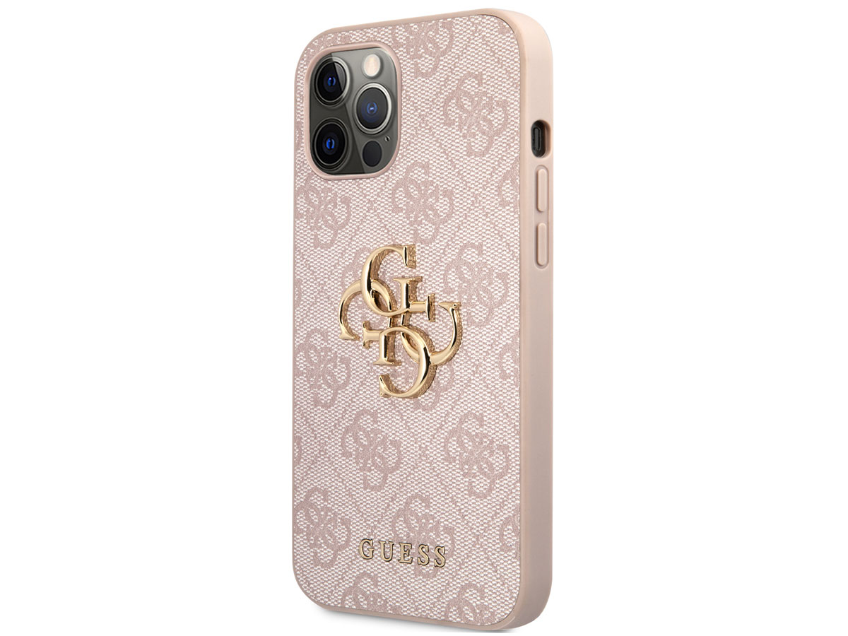 Guess Big 4G Monogram Case Roze - iPhone 12 Pro Max hoesje