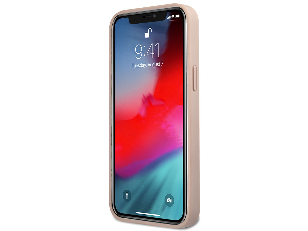 Guess Big 4G Monogram Case Roze - iPhone 12 Pro Max hoesje