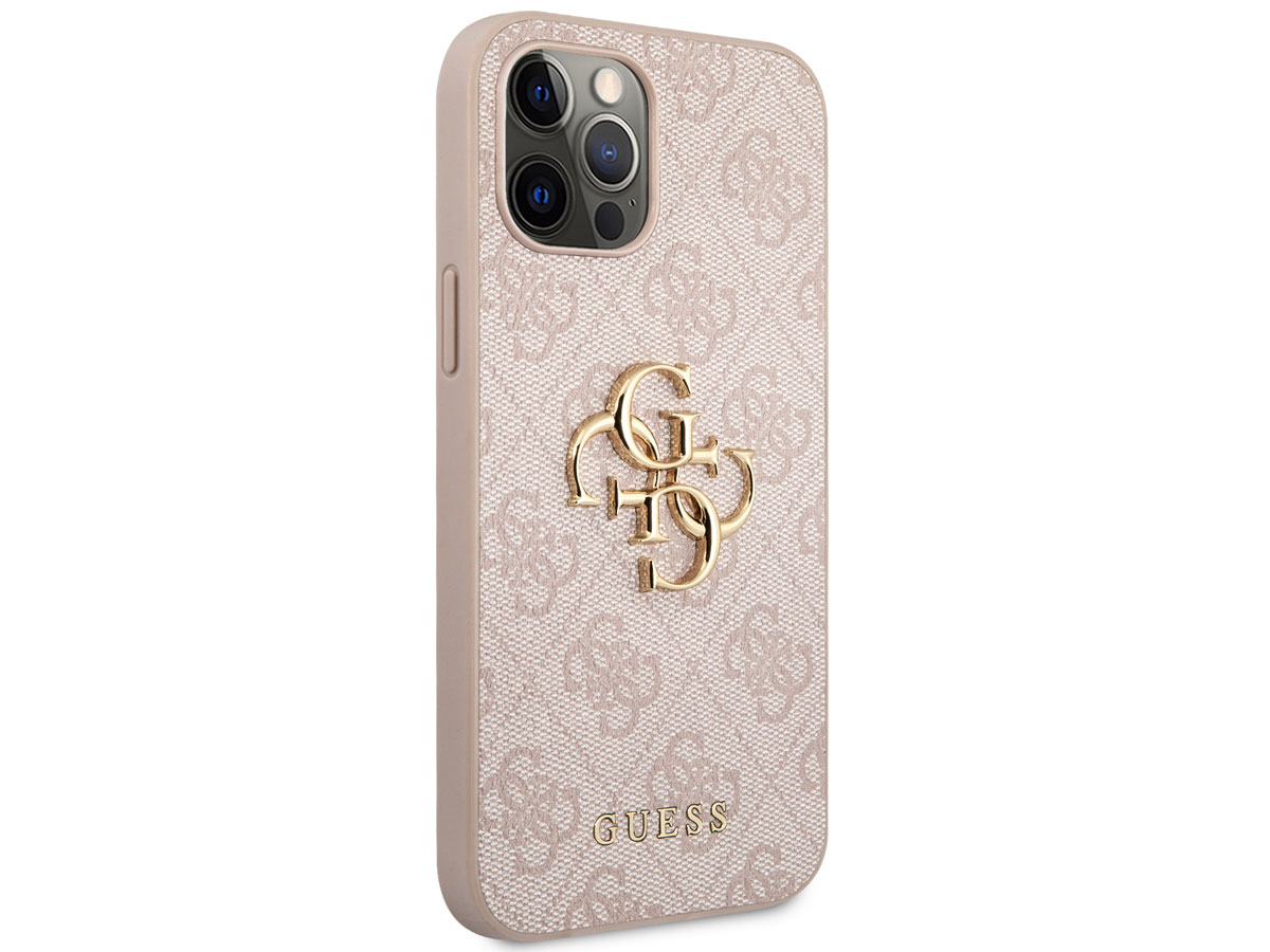 Guess Big 4G Monogram Case Roze - iPhone 12 Pro Max hoesje