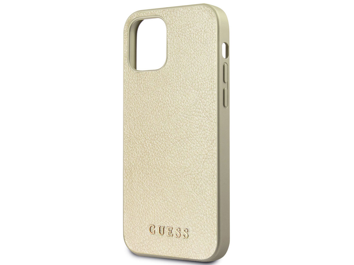 Guess Iridescent Case Goud - iPhone 12 Pro Max hoesje