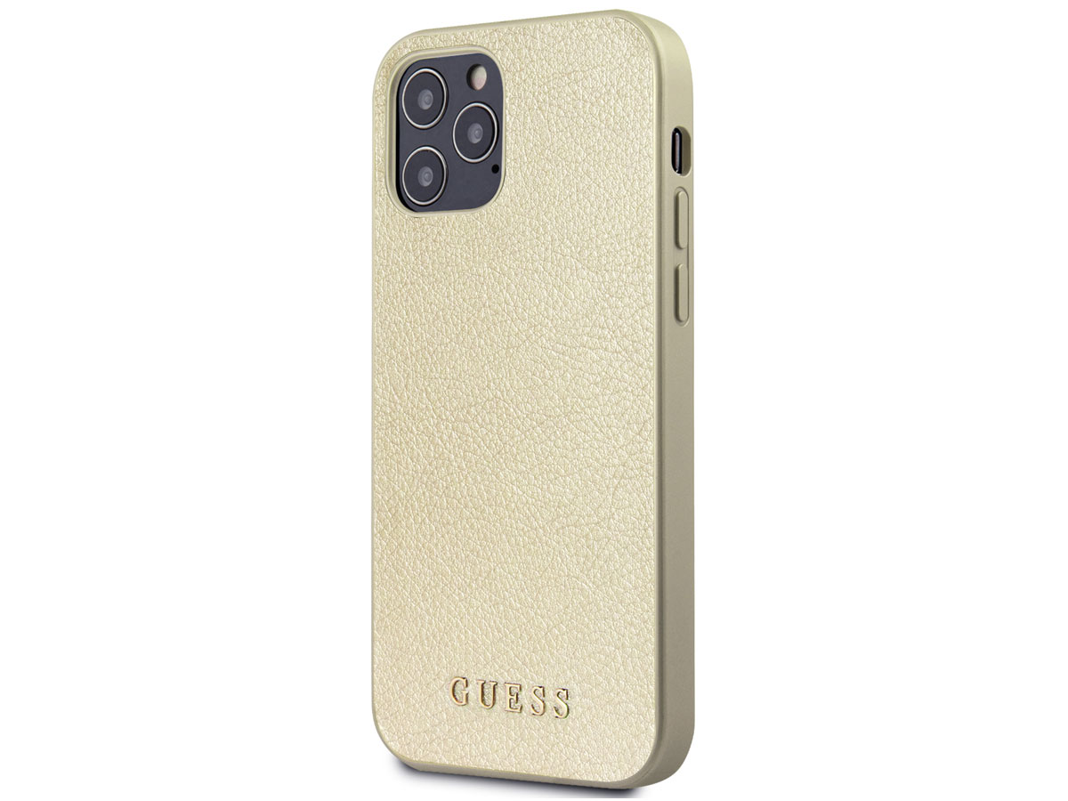 Guess Iridescent Case Goud - iPhone 12 Pro Max hoesje