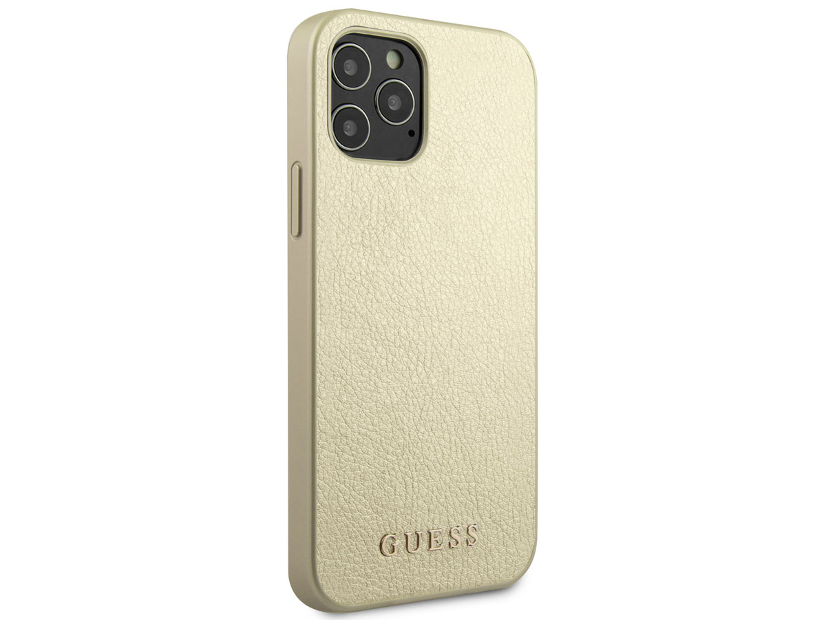 Guess Iridescent Case Goud - iPhone 12 Pro Max hoesje