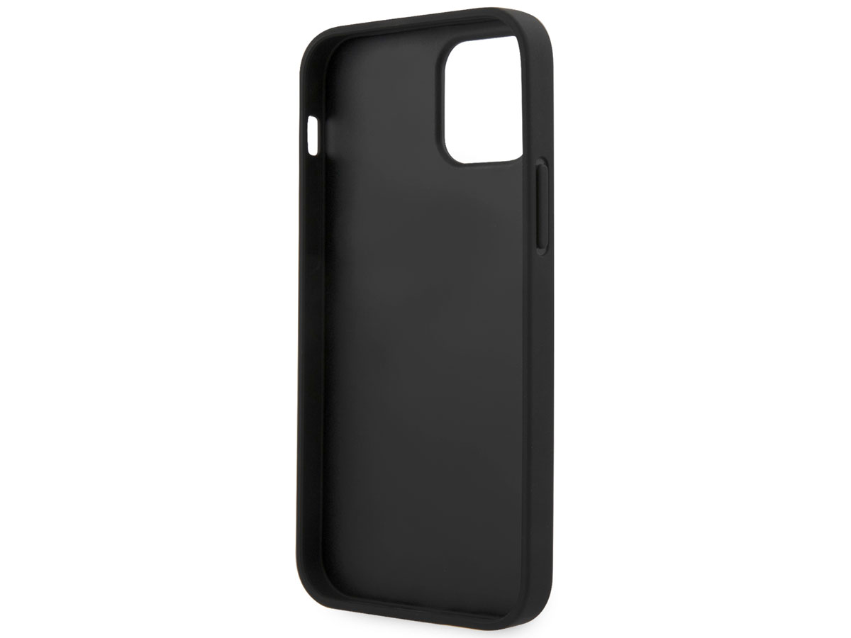 Guess Saffiano Case Zwart - iPhone 12 Pro Max hoesje