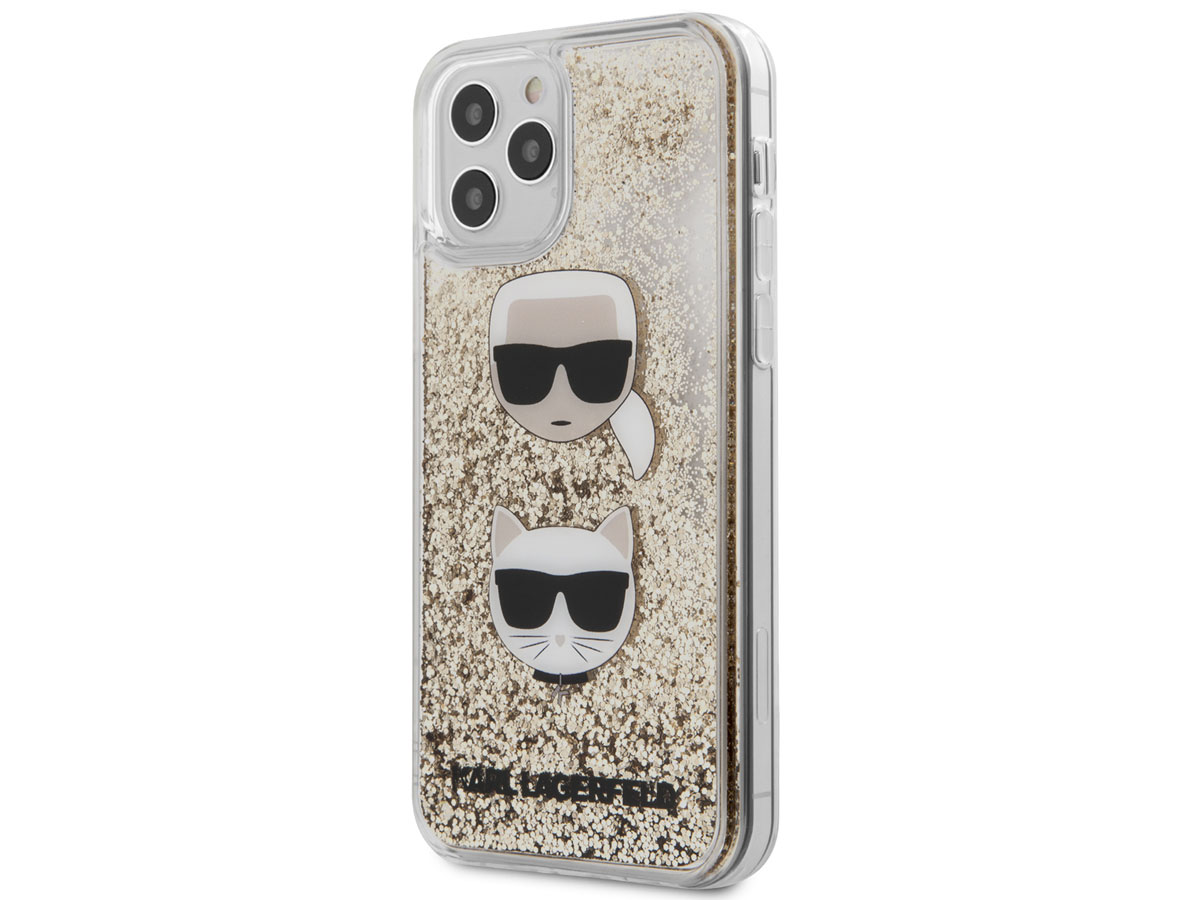 Karl Lagerfeld Choupette Glitter Case Goud - iPhone 12 Pro Max hoesje