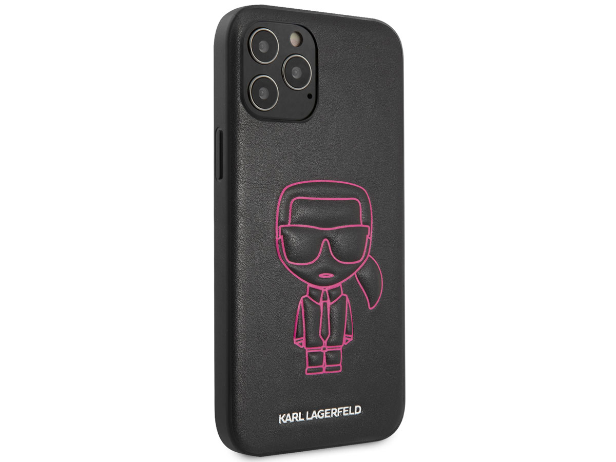 Karl Lagerfeld Ikonik Outline Case Roze - iPhone 12 Pro Max hoesje