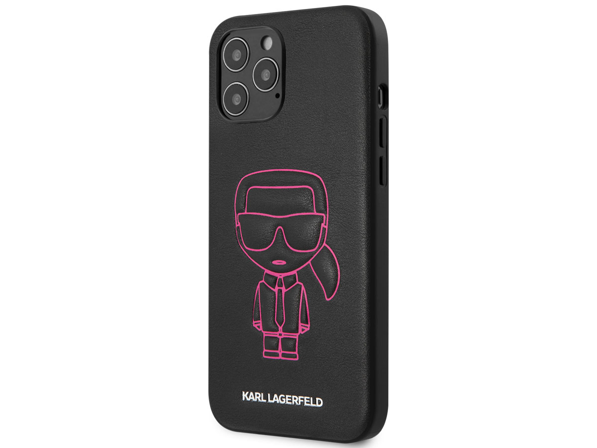 Karl Lagerfeld Ikonik Outline Case Roze - iPhone 12 Pro Max hoesje