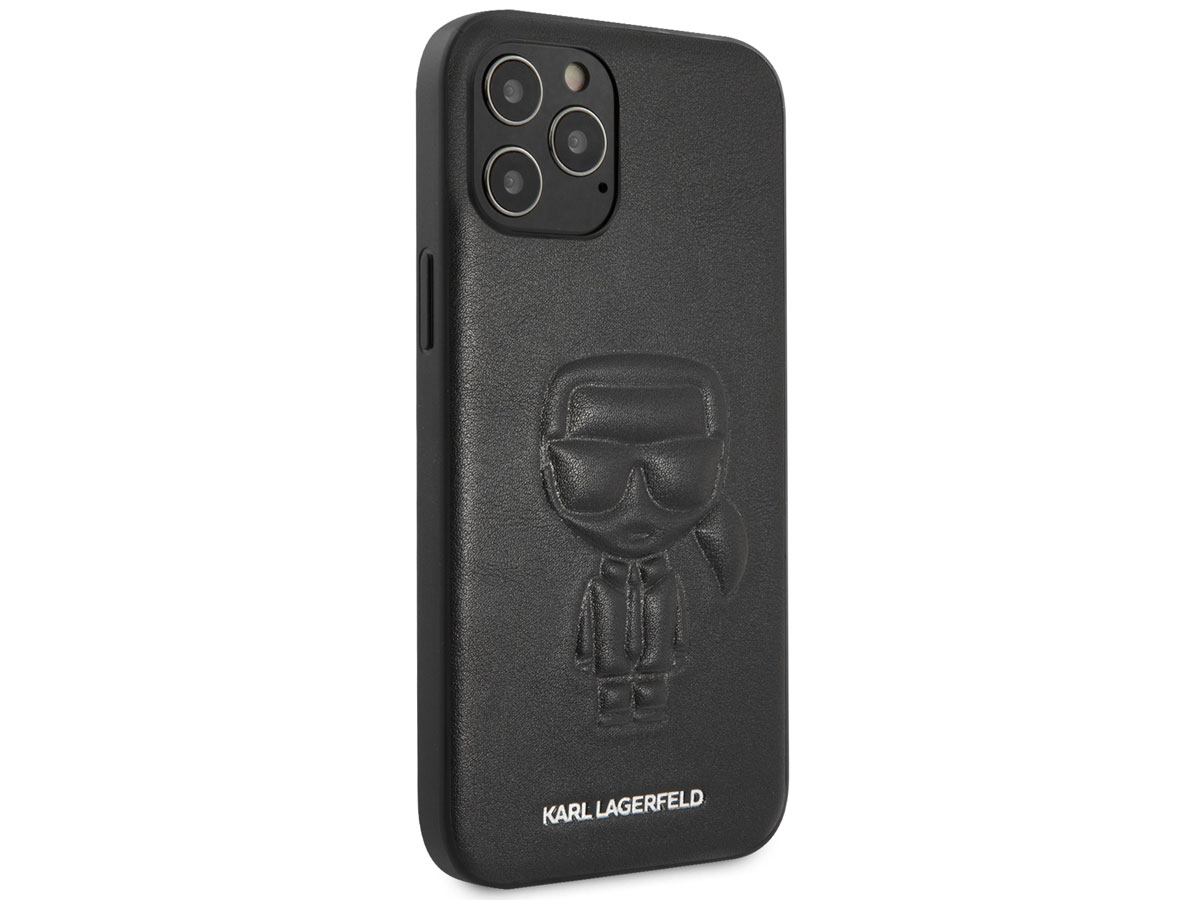 Karl Lagerfeld Ikonik Outline Case Zwart - iPhone 12 Pro Max hoesje