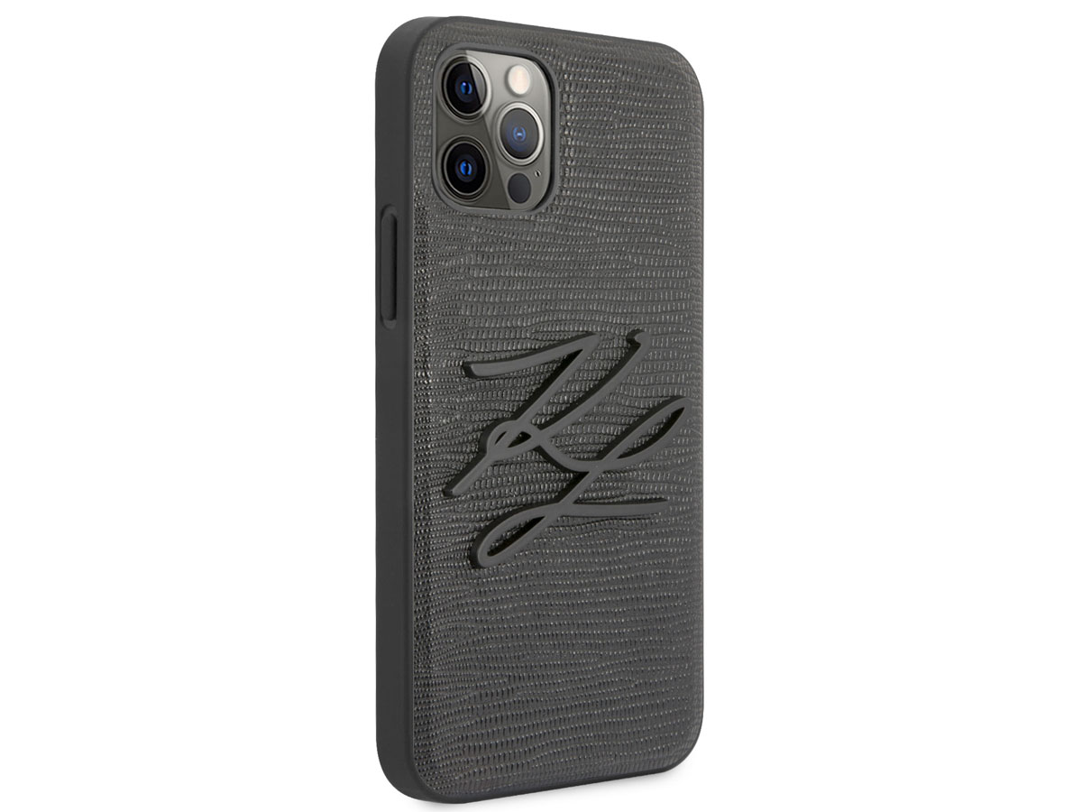 Karl Lagerfeld Initials Case Lizard - iPhone 12 Pro Max hoesje