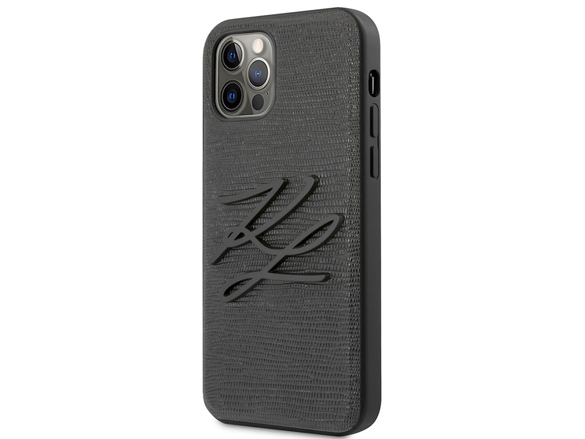 Karl Lagerfeld Initials Case Lizard - iPhone 12 Pro Max hoesje