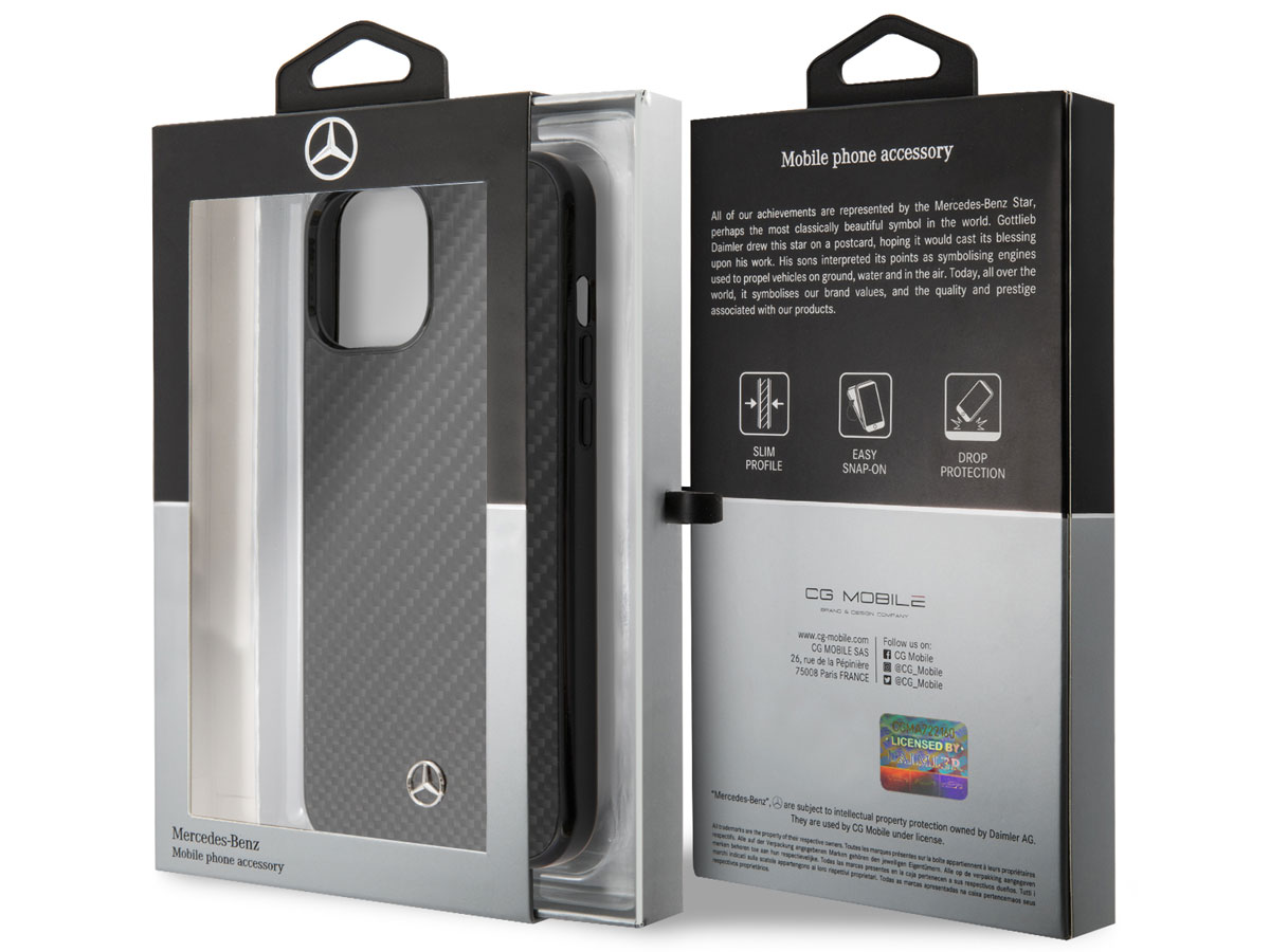 Mercedes-Benz Dynamic Line Carbon Case - iPhone 12 Pro Max hoesje